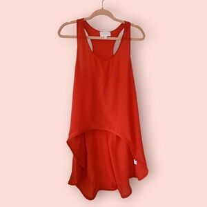 Alexis | EUC Silk Red High Low Flowy Tank Top Size‎ L